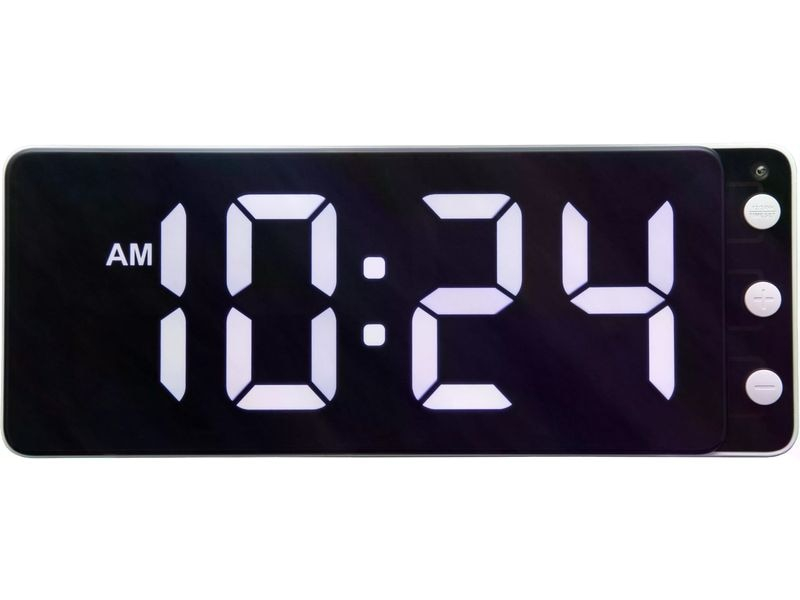 NeXtime Digitalwecker Clock Schwarz/Weiss, Funktionen: Alarm, Ausstattung: Zeit, Displaytyp: Digital, Detailfarbe: Weiss, Schwarz, Funksignal: Nein, Betriebsart: Netzbetrieb