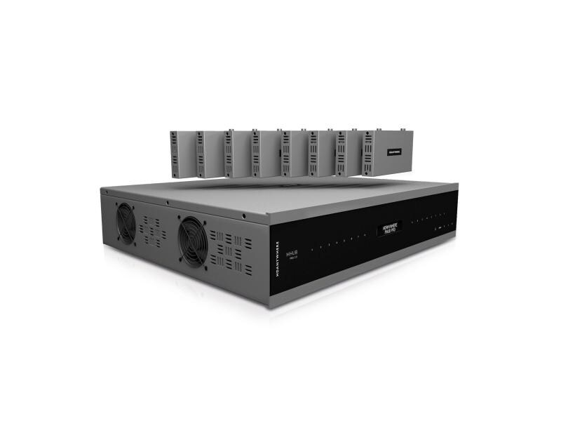 HDANYWHERE Matrix Switcher MHUB PRO 2.0 (8x8) HDMI HDBaseT, Stromversorgung: Netzbetrieb, Max. Auflösung: 4096 x 2160 (4K), Anzahl Eingänge: 25 ×, Anzahl Ausgänge: 33 ×, Eingänge: 3.5 mm Klinke, RJ-45, HDMI, RS-232, Toslink, Infrarot, Ausgänge: HDM