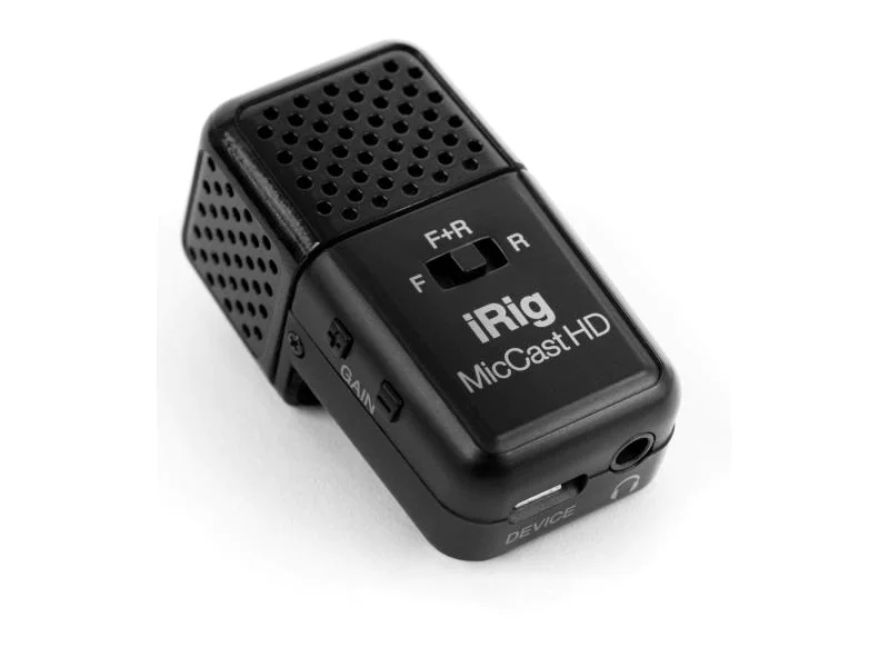 IK Multimedia Mikrofon iRig Mic Cast HD, Typ: Einzelmikrofon, Bauweise: Clip, Anwendungsbereich: Gesang & Sprache; Video, Wandlerprinzip: Kondensator, Richtcharakteristik: Niere, Einsatzgebiet: Studio & Broadcast, Weitere Eigenschaften: USB-Mikrofon