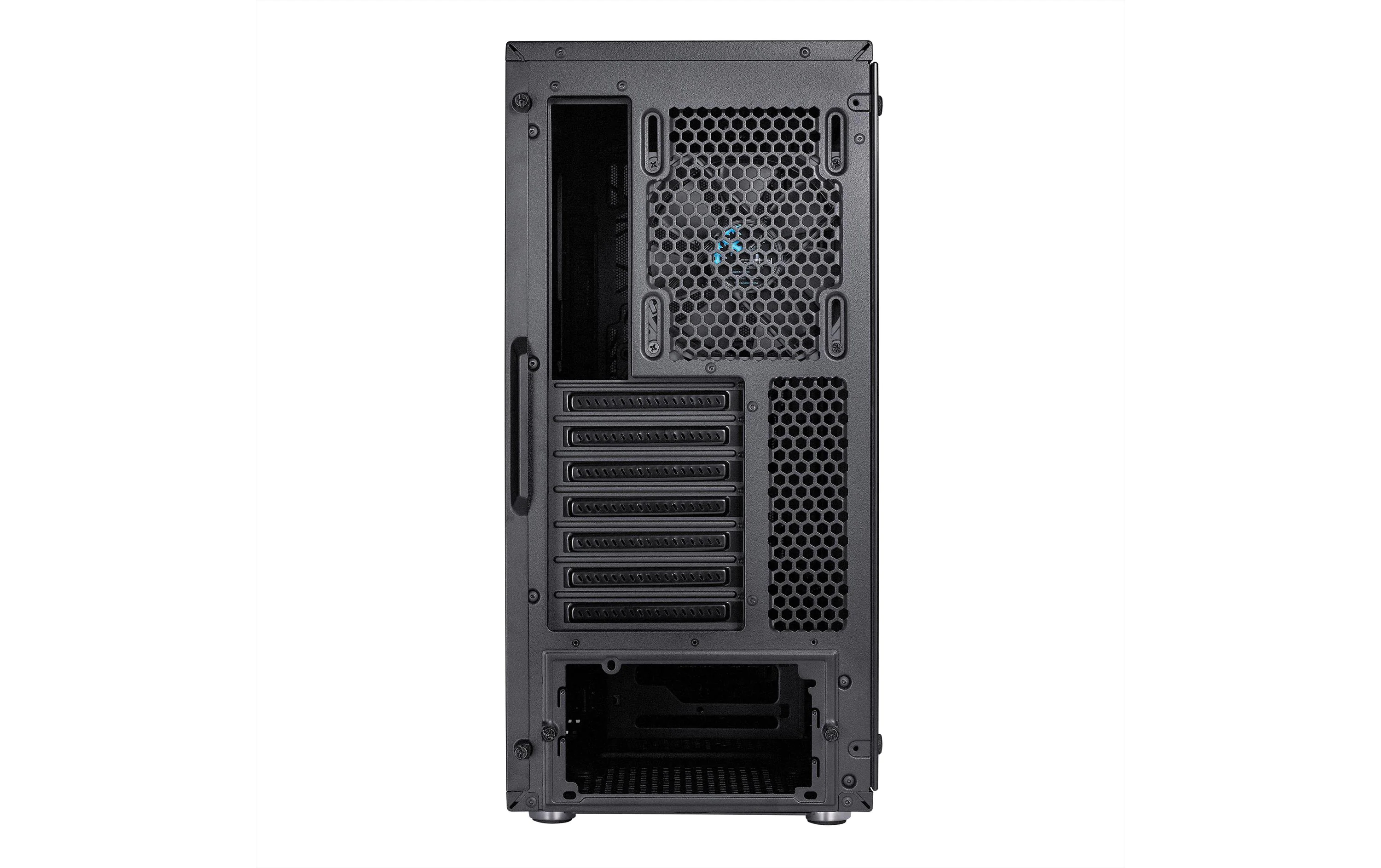 Fractal Design PC-Gehäuse Meshify C TG Schwarz, Unterstützte Mainboards: Micro-ATX, ITX, ATX, Gehäuse Bauart: Mid-Tower, Detailfarbe: Schwarz, Anzahl Lüfterplätze: 7, Sichtfenster: Ja, Netzteil vorinstalliert: Nein