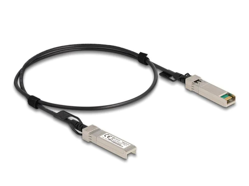 Delock Direct Attach Kabel SFP+/SFP+ 1 m, Kabeltyp: Passiv, Steckertyp Seite A: SFP+, Steckertyp Seite B: SFP+, Länge: 1 m