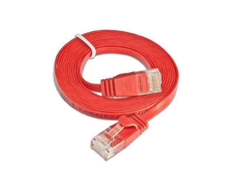 Wirewin Slimpatchkabel Cat 6, UTP, 7.5 m, Rot, Farbe: Rot, Form: Flach, Zusatzfunktionen: Mit Klinkenschutz, Längenaufdruck auf Stecker, Länge: 7.5 m, Anschlüsse LAN: RJ45 - RJ45, Produkttyp: Slimpatchkabel