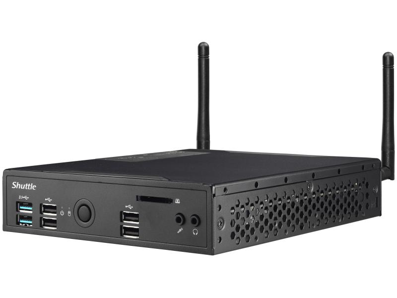 Shuttle Barebone XPC slim DS10U5 Schwarz, Prozessortyp: Intel Core i5-8265U, Arbeitsspeicher Bauform: SO-DIMM, Anzahl Erweiterungsschnittstellen: 1, Kühlungstyp: Passiv, Arbeitsspeicher-Typ: DDR4, Anzahl Laufwerkschächte: 1 ×