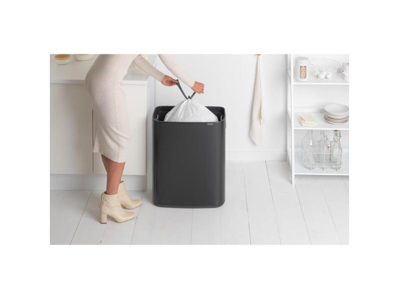 Brabantia Recyclingbehälter Bo Touch Bin 60 Liter, Schwarz matt