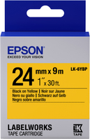 TAPE - LK6YBP PASTEL BLK/ Label Cartridge Pastel LK-6YBP Black/Yellow 24mm (9m)  NMS