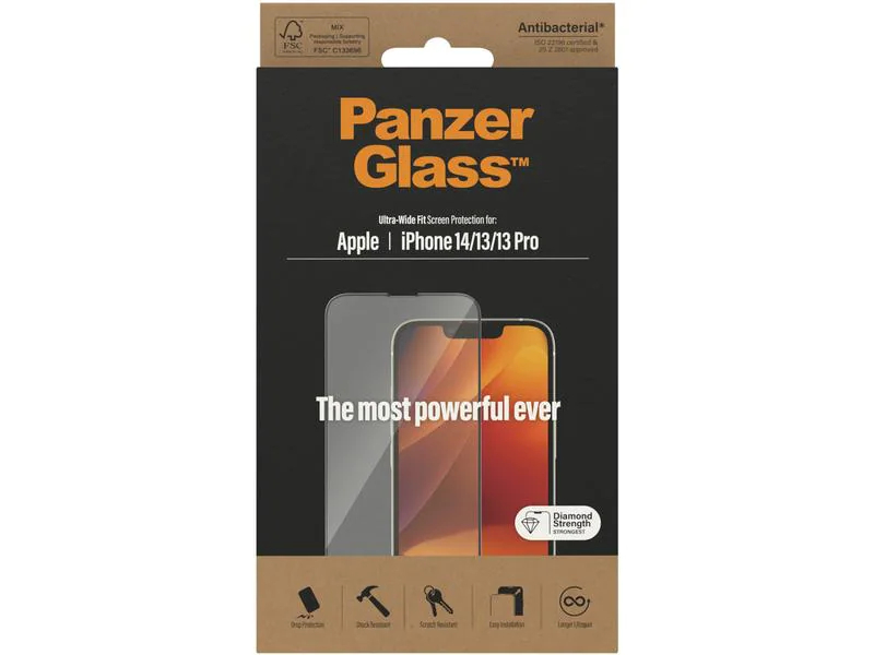 Panzerglass Displayschutz Ultra Wide Fit iPhone 14