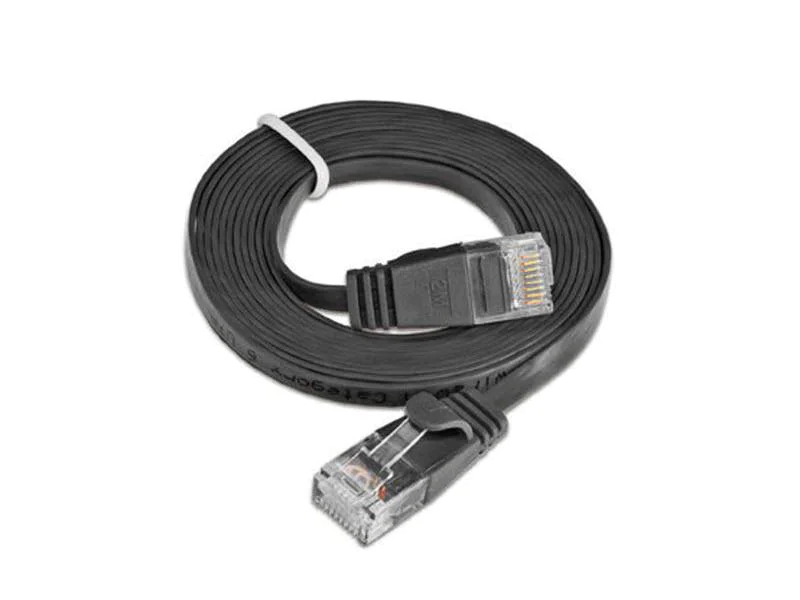 Wirewin Slimpatchkabel Cat 6, UTP, 15 m, Schwarz, Farbe: Schwarz, Form: Flach, Zusatzfunktionen: Mit Klinkenschutz, Längenaufdruck auf Stecker, Länge: 15 m, Anschlüsse LAN: RJ45 - RJ45, Produkttyp: Slimpatchkabel