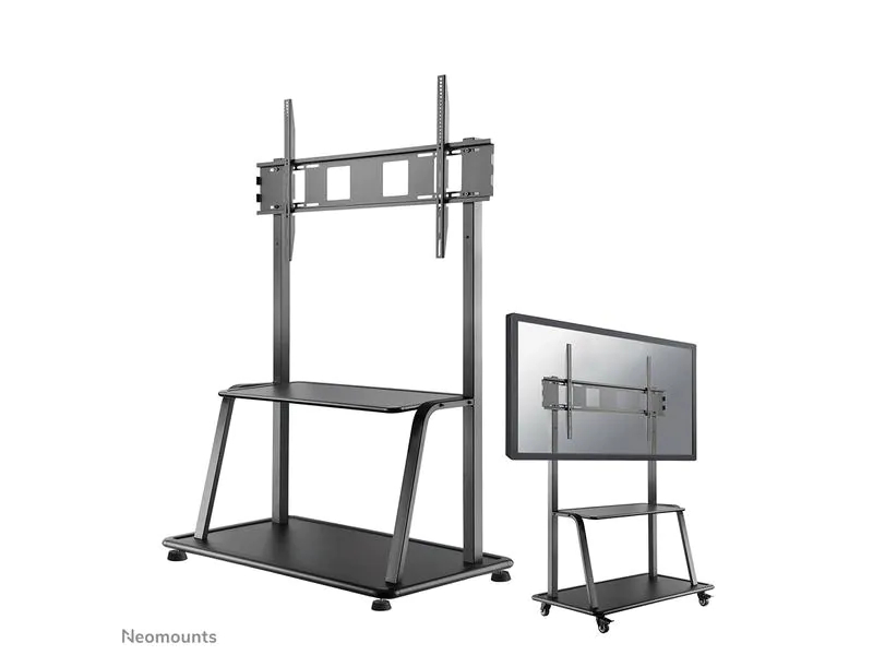 Neomounts by NewStar TV-Trolley NS-M4000BLACK Schwarz, Eigenschaften: Höhenverstellbar, Kabelführung, Höhenverstellbar: Ja, Detailfarbe: Schwarz, VESA Norm: 800x800 mm, 500x400 mm, 800x600 mm, 400x200 mm, 600x200 mm, 400x300 mm, 200x500 mm, 800x500 mm,