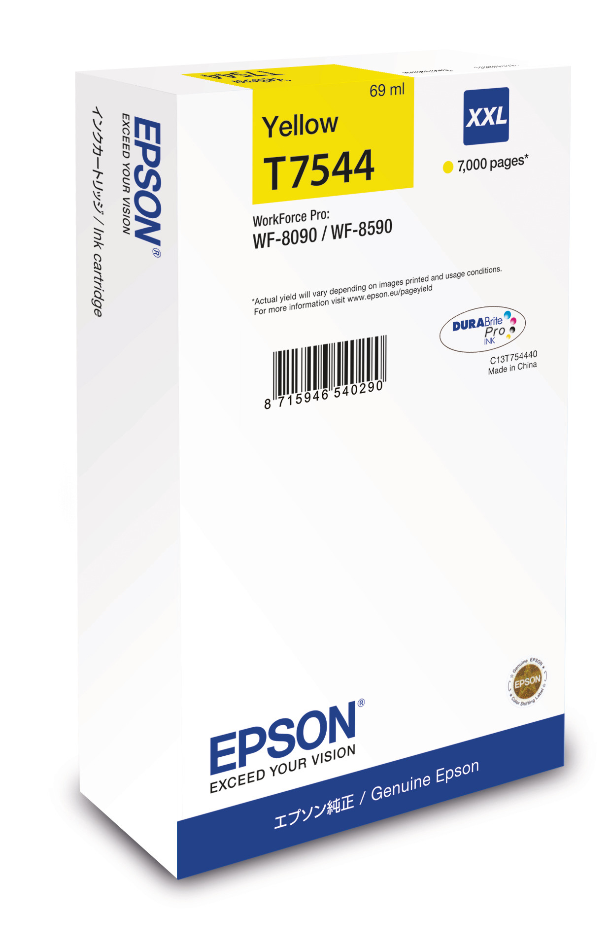 EPSON Tintenpatrone XXL yellow T754440 WF 8090/8590 7000 Seiten