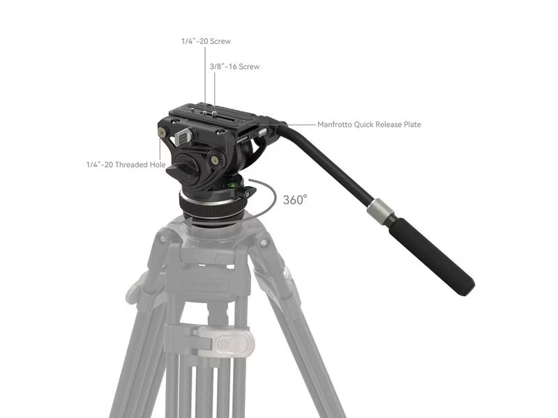 Smallrig Videokopf DH10, Sicherheitszuladung: 8 kg, Kopf-Typ: Videokopf