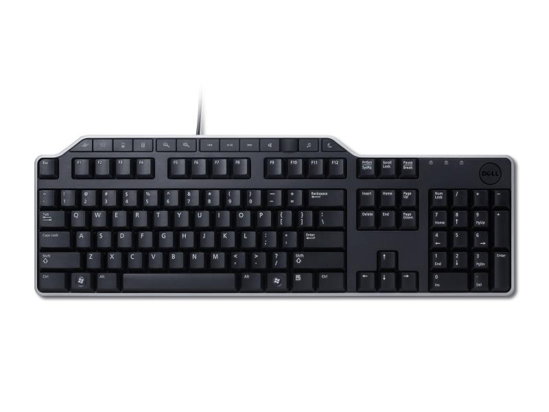 Keyboard : US/Euro (QWERTY) Dell KB-522 Wired Business Multimedia USB Keyboard Black (Kit)