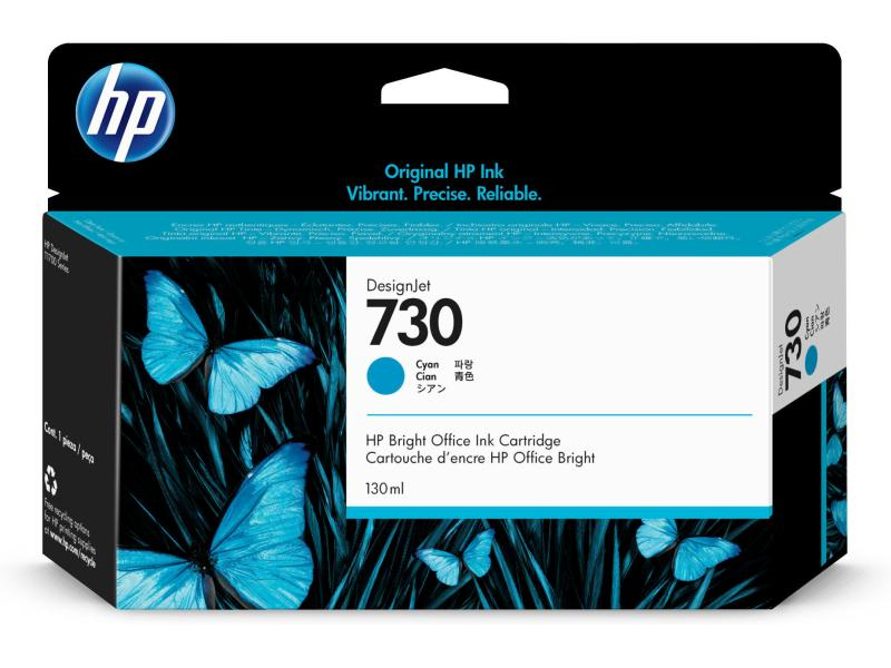 HP Tintenpatrone 730 cyan P2V62A DesignJet T1700 130ml