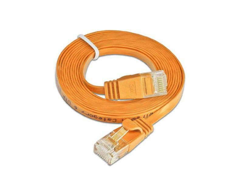 Wirewin Slimpatchkabel Cat 6, UTP, 5 m, Orange, Farbe: Orange, Form: Flach, Zusatzfunktionen: Mit Klinkenschutz, Längenaufdruck auf Stecker, Länge: 5 m, Anschlüsse LAN: RJ45 - RJ45, Produkttyp: Slimpatchkabel