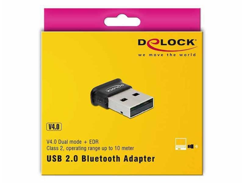 DeLock USB-Bluetooth-Adapter 61889 V4.0, Schnittstelle Hardware: USB 2.0, Bluetooth Standard: 4.0