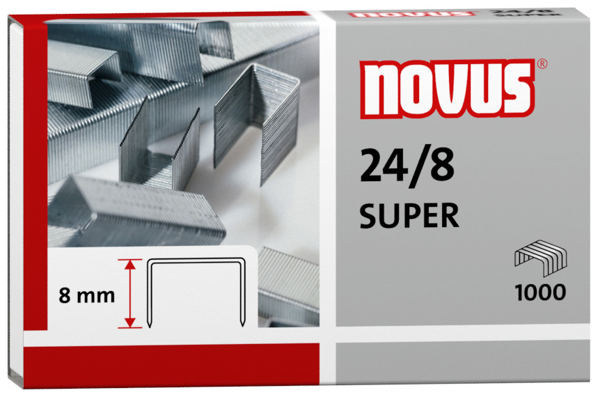 NOVUS Heftklammern 24/8 24/8 040-0038 1000 Stück