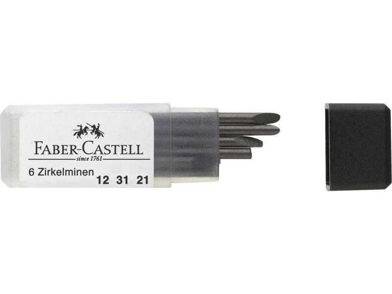 Faber-Castell Zirkelminen 25 mm 6 Stück, Durchmesser Max.: 390 mm, Farbe: Schwarz