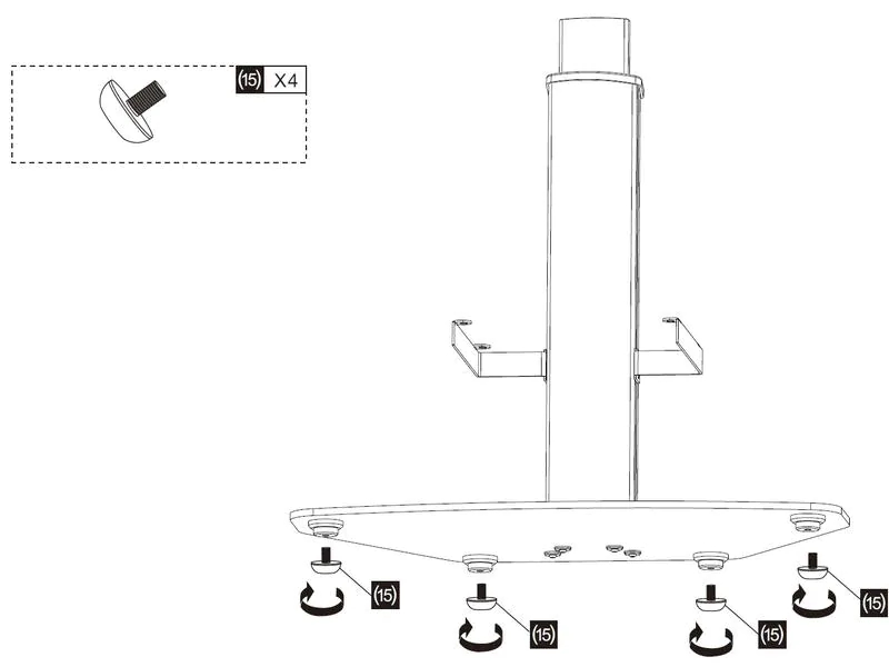 Audioraq TV-Trolley -70", VESA 200x200-600x400 Schwarz, Eigenschaften: Drehbar, Höhenverstellbar, Fahrbar, Höhenverstellbar: Ja, Bildschirmdiagonale: 70 ", Farbe: Schwarz, Maximale Tragkraft: 40 kg