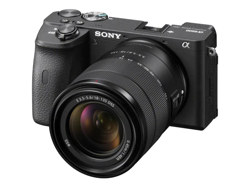 Sony Fotokamera Alpha 6600 KIT Inkl. Objektiv SEL18135, Bildsensortyp: CMOS, Widerstandsfähigkeit: Keine, Speicherkartentyp: Micro-SDHC, Micro-SDXC, Memory Stick Pro-HG (Duo), Memory Stick Pro (Duo), SDHC, SDXC, Memory Stick Micro (M2), Micro-SD, SD, GPS