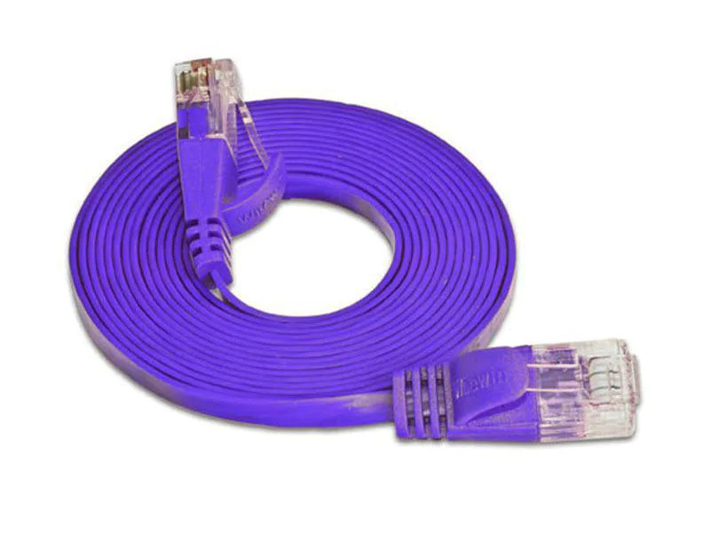 Wirewin Slimpatchkabel Cat 6, UTP, 0.1 m, Violett, Farbe: Violett, Form: Flach, Zusatzfunktionen: Mit Klinkenschutz, Längenaufdruck auf Stecker, Länge: 0.1 m, Anschlüsse LAN: RJ45 - RJ45, Produkttyp: Slimpatchkabel