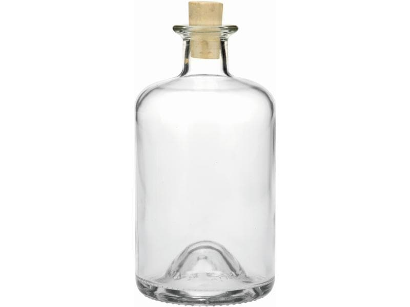 Glorex Glasflasche Apotheker-Flasche 500 ml, Verpackungseinheit: 1 Stück, Material: Glas, Detailfarbe: Transparent