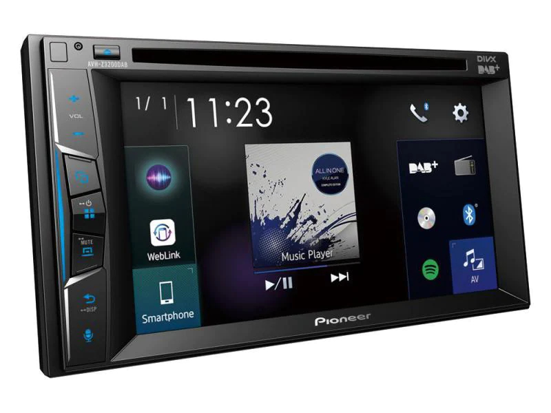 Pioneer Moniceiver AVH-Z3200DAB 2 DIN, Optisches Laufwerk: CD-Player, Verbindungsmöglichkeiten: Bluetooth; USB, Radio Tuner: DAB+; FM, Frontanschlüsse: Kein, Bluetooth, Autoradio Einbaugrösse: 2 DIN, Touchscreen, Smartphone Integration: Für Android Ph