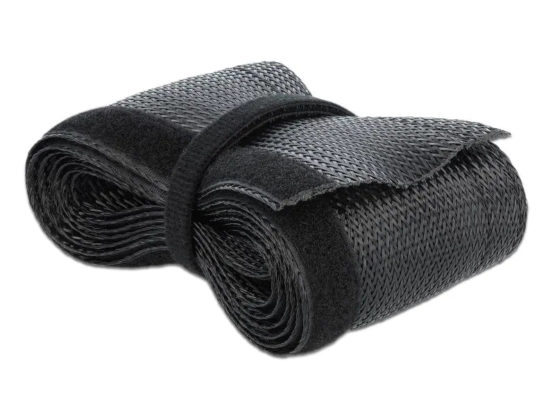 Delock Kabelschlauch 2m x 32 mm Schwarz, Breite: 32 mm, Länge: 2 m, Produkttyp: Kabelschlauch, Ausstattung Kabelmanagement: Wiederverwendbar, Zuschneidbar, Verpackungseinheit: 1 Stück, Material: Polyester