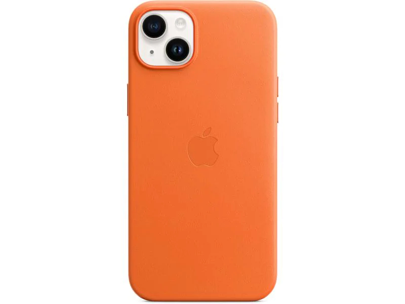 Apple Back Cover Leather Case mit MagSafe iPhone 14 Plus Orange