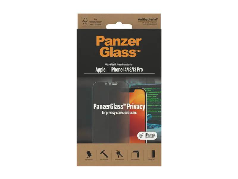 Panzerglass Displayschutz Ultra Wide Fit Privacy iPhone 14