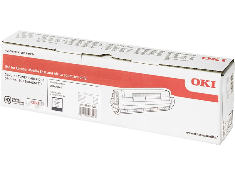 OKI Toner schwarz 46861308 C834/844 10'000 Seiten