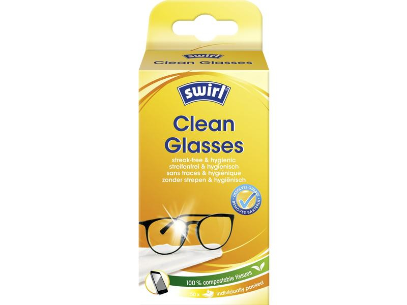 Swirl Brillenputztuch 50 Stück, Einsatzgebiet: Brille; Glas, Tuchart: Feuchttuch, Material: Mikrofaser, Verpackungseinheit: 50 Stück