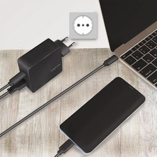 LogiLink USB-Adapterstecker mit 2 USB Ports, schwarz