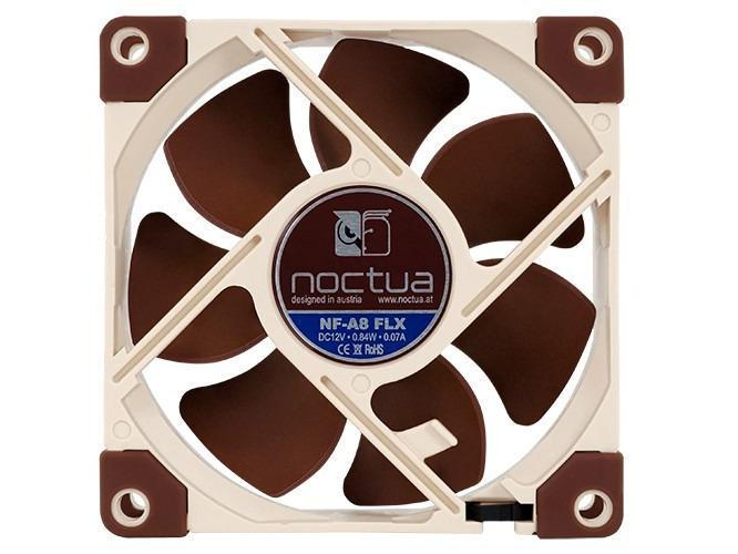 Gehäuselüfter Noctua NF-A8 FLX, 80x80x25mm, 12V, 16.1dBA, 50.4m3/h, 3Pin Anschluss, 2000rpm,