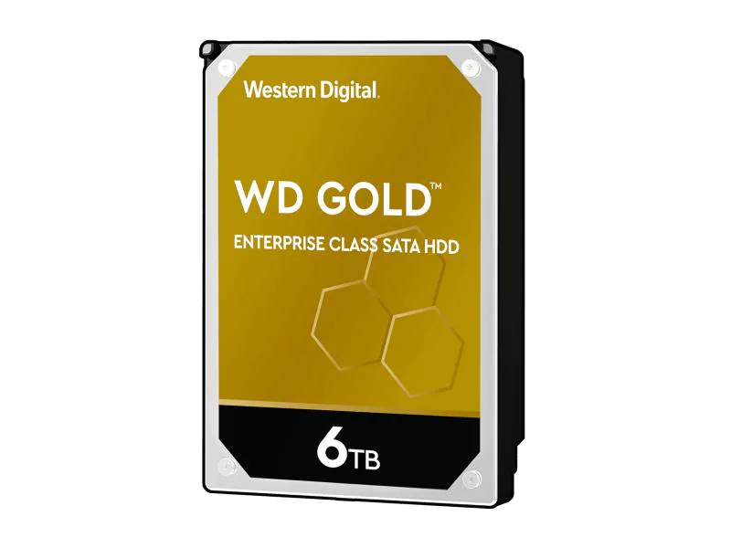 Western Digital Harddisk Gold 6 TB 3.5", Speicher Anwendungsbereich: Server, Speicherkapazität total: 6 TB, Dauerbetrieb, Speicherschnittstelle: SATA III (6Gb/s), Festplatten Formfaktor: 3.5", Festplatten Schnittstelle: SATA, HDD Umdrehungsgeschwindigkei