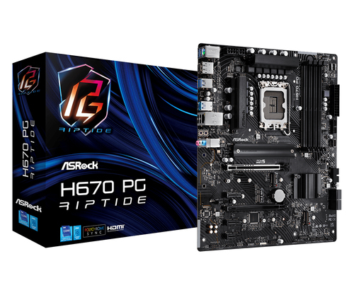 H670 PG RIPTIDE 1700 SOCKET 4 DDR4  CI7G12 IN CPNT