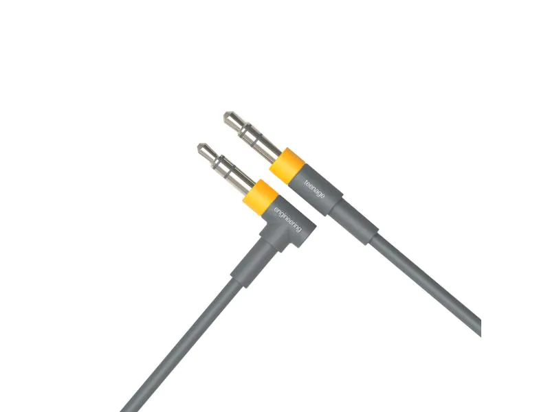 Teenage Engineering Patch-Kabel reg right angle, Länge: 1.5 m, Steckerfarbe: Gelb, Farbe: Grau, Audiokabel Features: Standard, Audiokabel Typ: Instrumentenkabel, Patch-Kabel