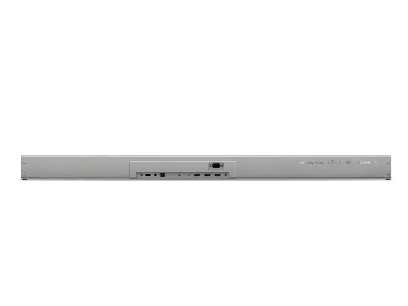 Philips Soundbar TAB8505/10, Verbindungsmöglichkeiten: Toslink, 3,5 mm Klinke, HDMI, Bluetooth, USB, WLAN, Audiokanäle: 2.1, Farbe: Silber, Soundbar Typ: Soundbar mit kabellosem Subwoofer, Ausstattung: Spotify Connect, DTS Play-Fi, Bluetooth, Dolby Atmo