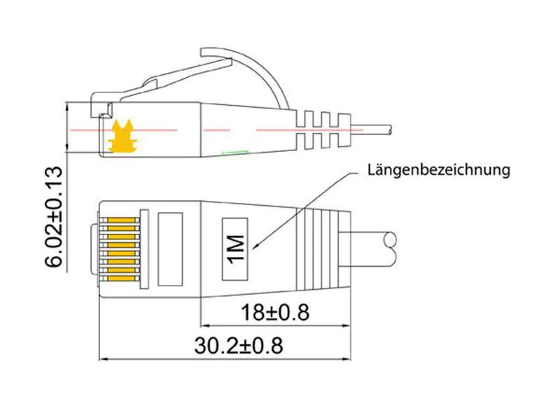 Wirewin Slimpatchkabel Cat 6, UTP, 0.5 m, Rot, Farbe: Rot, Form: Flach, Zusatzfunktionen: Mit Klinkenschutz, Längenaufdruck auf Stecker, Länge: 0.5 m, Anschlüsse LAN: RJ45 - RJ45, Produkttyp: Slimpatchkabel