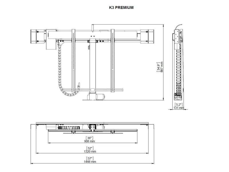 DSS TV Lift Premium 3, schwarz, Metall / 0607