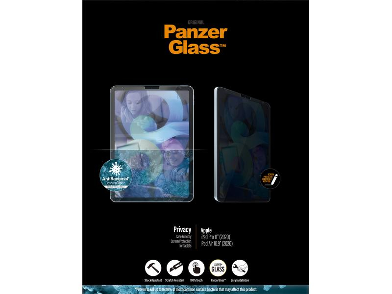 Panzerglass Tablet-Schutzfolie CaseFriendly AB Priv. iPad Pro 11" 2020, Bildschirmdiagonale: 11 ", Tablet Kompatibilität: iPad Pro 11" (2. Gen./2020), Folien Effekt: Antibakteriell, Stossfest, Blickschutzfilter, Kratzfest, Fettabweisend, Verpackungseinhe