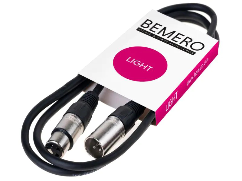 Bemero DMX-Kabel 3-Pol 3 m, Länge: 3 m, Steckertyp Seite B: XLR 3 Pole, female, Steckertyp Seite A: XLR 3 Pole, male