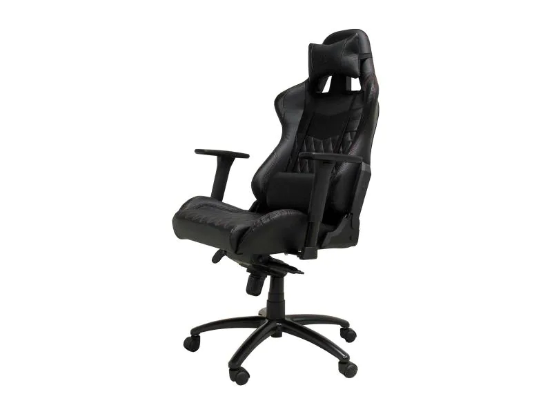 LC-Power Gaming Chair LC-GC-3 Schwarz, Höhenverstellbar, Farbe: Schwarz, Material: PU-Leder, Belastbarkeit: 150 kg