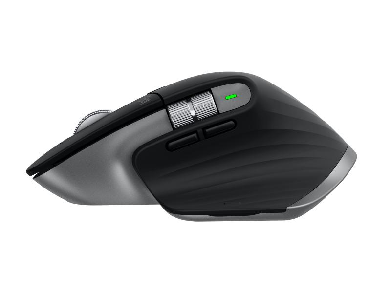 Logitech Maus MX Master 3 for Mac, Maus-Typ: Standard, Maus Features: Seitliches Scrollrad, Scrollrad, Daumentaste, Bedienungsseite: Rechtshänder, Farbe: Graphit, Verbindungsart: Kabellos, Schnittstelle: Bluetooth