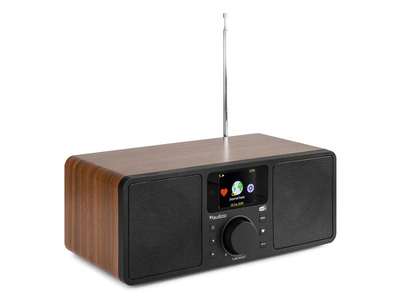 Audizio Internet Radio Rome Braun, Radio Tuner: Internetradio, DAB+, FM, Stromversorgung: Netzbetrieb, Farbe: Braun, Ausstattung: Weckfunktion, Bluetooth, WLAN, Typ: Tischradio