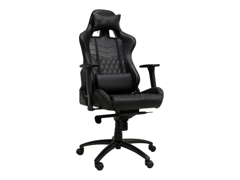 LC-Power Gaming Chair LC-GC-3 Schwarz, Höhenverstellbar, Farbe: Schwarz, Material: PU-Leder, Belastbarkeit: 150 kg