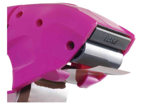 tesapack Handabroller "pack 'n' go", pink, bestückt