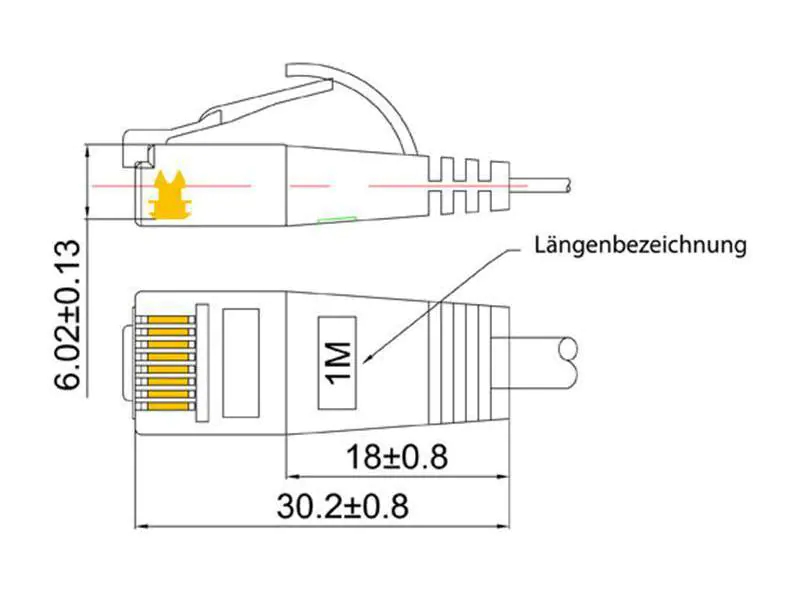 Wirewin Slimpatchkabel Cat 6, UTP, 1 m, Schwarz, Farbe: Schwarz, Form: Flach, Zusatzfunktionen: Mit Klinkenschutz, Längenaufdruck auf Stecker, Länge: 1 m, Anschlüsse LAN: RJ45 - RJ45, Produkttyp: Slimpatchkabel