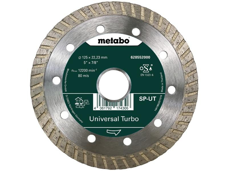 Metabo Trennscheibe SP-UT Universal Turbo Diamant 125 mm, Zubehörtyp: Trennscheibe, Durchmesser: 125 mm, Für Material: Beton, Sandstein, Set: Nein