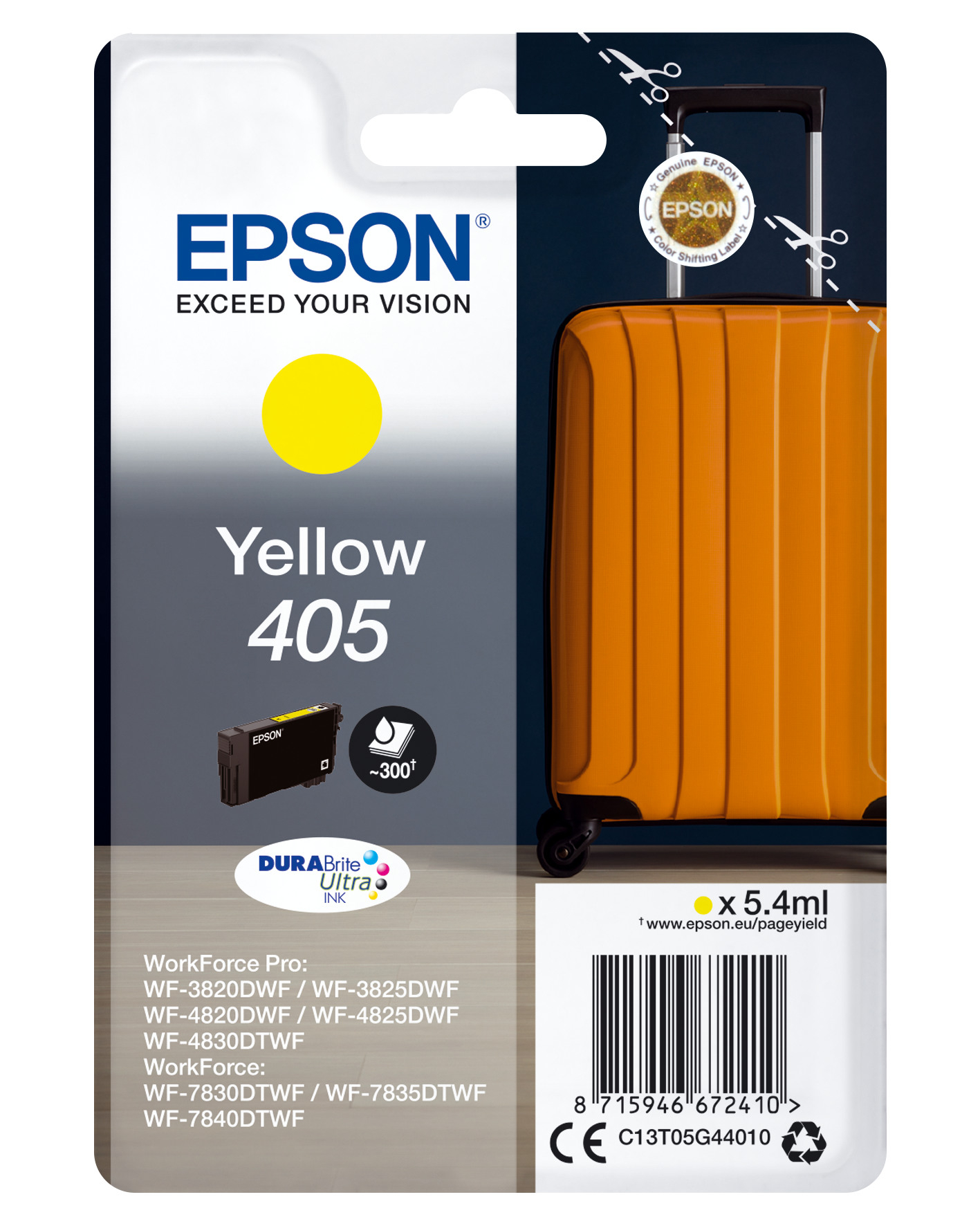 EPSON Tintenpatrone 405 yellow T05G44010 WF-7830DTWF 300 Seiten