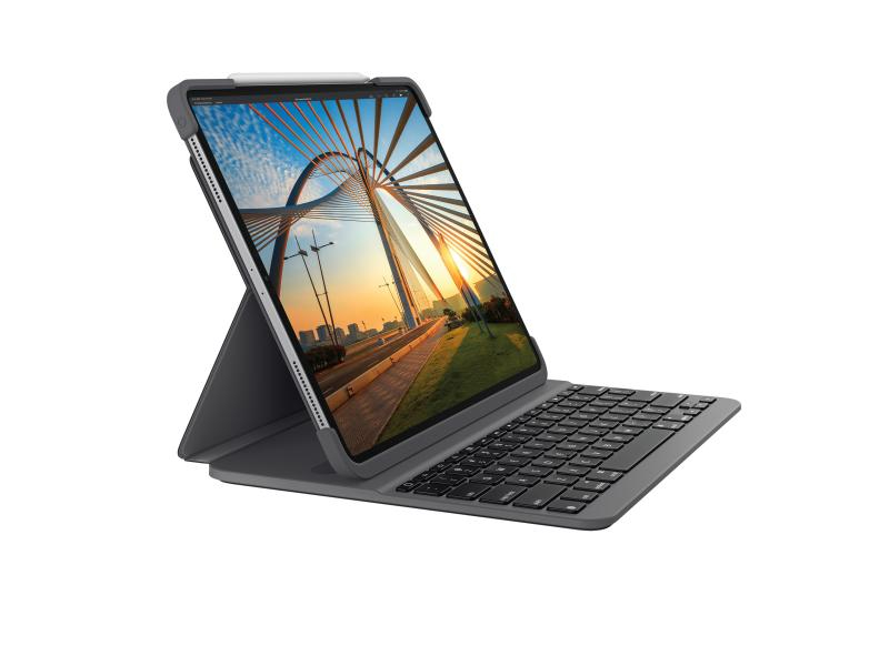 Logitech Tablet Tastatur Cover Slim Folio iPad Pro 11 " (1.+2. Gen), Verbindungsmöglichkeiten: Bluetooth, Tastaturlayout: QWERTZ (CH), Kompatible Hersteller: Apple, Bildschirmdiagonale: 11 ", Farbe: Schwarz, Tablet Kompatibilität: iPad Pro 11" (2018), i