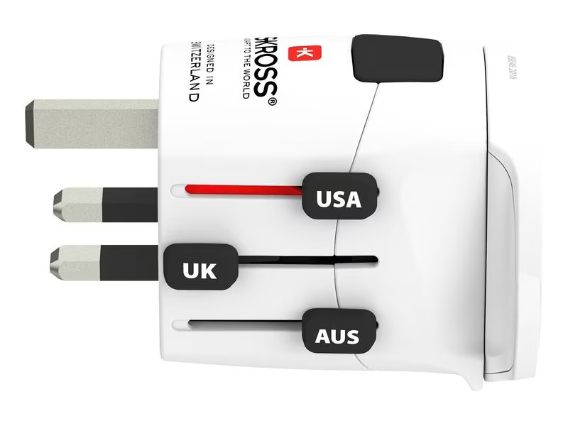 SKROSS Weltreiseadapter Pro Light USB 2 x A, Anzahl Pole: 3-polig (geerdet), USB Ladeanschluss: 4, Adapter Dose: World, Adapter Stecker: World